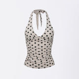 SCULPTOR 2511 Dot Halter Top Raw