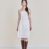 NOT YOUR ROSE 2601 Lace frill midi dress (Ivory)