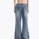 ANN ANDELMAN 2512 哥特图像拼接牛仔裤