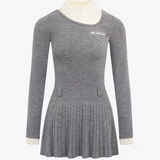 ANN ANDELMAN 2512 Polo领假两件针织裙