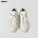 SMFK 2606 雕像皮质厚底球鞋 云白