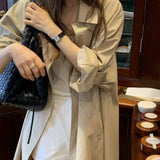 KOREAN COLLECTION 2511 双排扣长款气质风衣外套