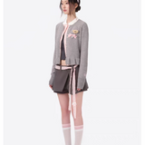 13DE MARZO | 2510 RONRON Bear Ribbon Cardigan Gray