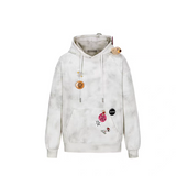 13DE MARZO | 2509 Badge Retro Hoodie White