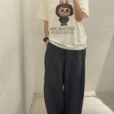 KOREAN COLLECTION 2507 卡通Labubu短袖上衣 白