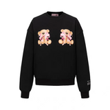 13DE MARZO | 2510 RONRON Double Ribbon Bear Sweatshirt Black