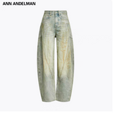 ANN ANDELMAN 2507 水洗解构弯刀牛仔裤