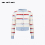 ANN ANDELMAN 2510 条纹间色毛织长袖开衫