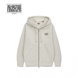 MARITHE 2511 经典LOGO拉链连帽减龄卫衣 燕麦