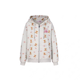 13DE MARZO | 2510 RONRON Bear All-Over Zipped Hoodie Gray