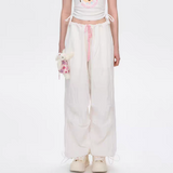 13DE MARZO | 2505 Wide Cargo Trousers White