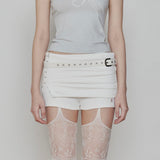 PAIN OR PLEASURE 2604 RUBY HOOK SHORTS (SS ver.) WHITE