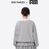 13DE MARZO | 2510 RONRON Double Ribbon Bear Sweatshirt Gray