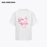ANN ANDELMAN 2506 爱心涂鸦印花短袖 白