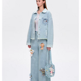 13DE MARZO | 2509 Holiday Plushies Denim Jacket