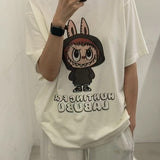 KOREAN COLLECTION 2507 卡通Labubu短袖上衣 白