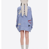 13DE MARZO | 2509 Doozoo Doodles Cardigan Blue