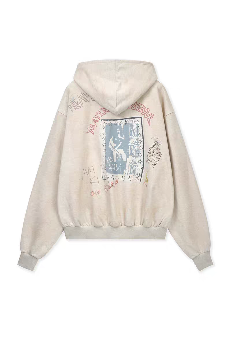 MATIN KIM 2604 VINTAGE WASHED GRAFFITI HOODY ZIP UP – Lines Up MATIN KIM 2604 VINTAGE WASHED GRAFFITI HOODY ZIP UP – Lines Up