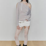 PAIN OR PLEASURE 2604 RUBY HOOK SHORTS (SS ver.) WHITE