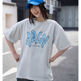 ADLV 2510 复古美式印花短袖 浅灰