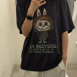 KOREAN COLLECTION 2507 卡通Labubu短袖上衣 黑