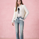 DIANA VEVINA 2512 花朵钉珠喇叭牛仔裤