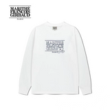 MARITHE 2511 涂鸦图案长袖T恤 白