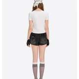13DE MARZO | 2603 Mini Logo Tight Tee White