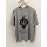 KOREAN COLLECTION 2508 卡通Labubu短袖上衣 灰