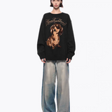 ANN ANDELMAN 2512 腊肠狗套头毛衣