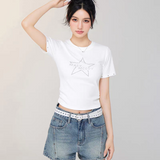 MacyMccoy 2507 铆钉牛仔短裤