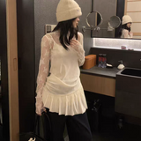 KOREAN COLLECTION 2605 蕾丝提花长袖打底