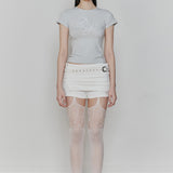 PAIN OR PLEASURE 2604 RUBY HOOK SHORTS (SS ver.) WHITE