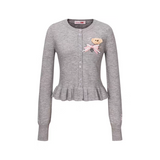 13DE MARZO | 2510 RONRON Bear Ribbon Cardigan Gray