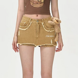 13DE MARZO | 2510 Retro Logo Chain Shorts Khaki