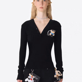 13DE MARZO | 2510 Bear Knit Fit Hoodie Black