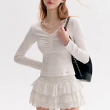 Kroche 2602 蕾丝花边蓬蓬蛋糕裙