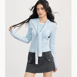 MacyMccoy 2510 披肩针织两件套 蓝