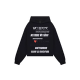 WE11DONE Black Printed Hoodie