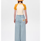 13DE MARZO | 2503 Fruit Raglan Cropped- Top Orange