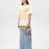 13DE MARZO | 2503 Biscuits Logo T-shirt Yellow