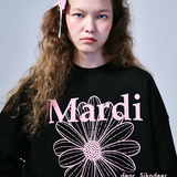 MARDI MERCREDI 2503 SWEATSHIRT FLOWERMARDI BLACK PINK