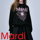 MARDI MERCREDI 2503 SWEATSHIRT FLOWERMARDI BLACK PINK