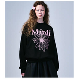 MARDI MERCREDI 2503 SWEATSHIRT FLOWERMARDI BLACK PINK