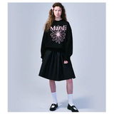 MARDI MERCREDI 2503 SWEATSHIRT FLOWERMARDI BLACK PINK