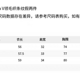 ANN ANDELMAN 2504 V领毛织条纹假两件