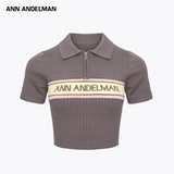ANN ANDELMAN 2505 针织polo衫 棕