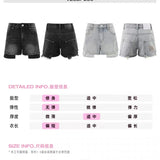 VIA PITTI SS2306 水洗做旧牛仔短裤 蓝