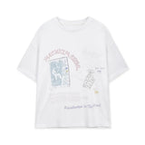 MATIN KIM 2606 GRAFFITI ARTWORK TOP IN WHITE