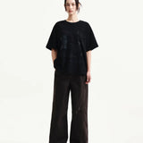 MATIN KIM 2606 GRAFFITI ARTWORK TOP IN BLACK